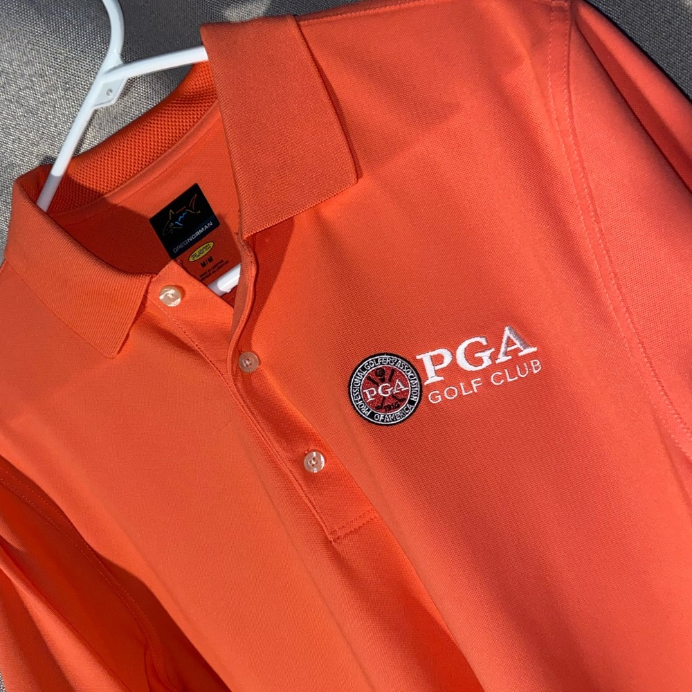 Golf Club PGA Polo Greg Norman Salmon Medium Professional Golf Association